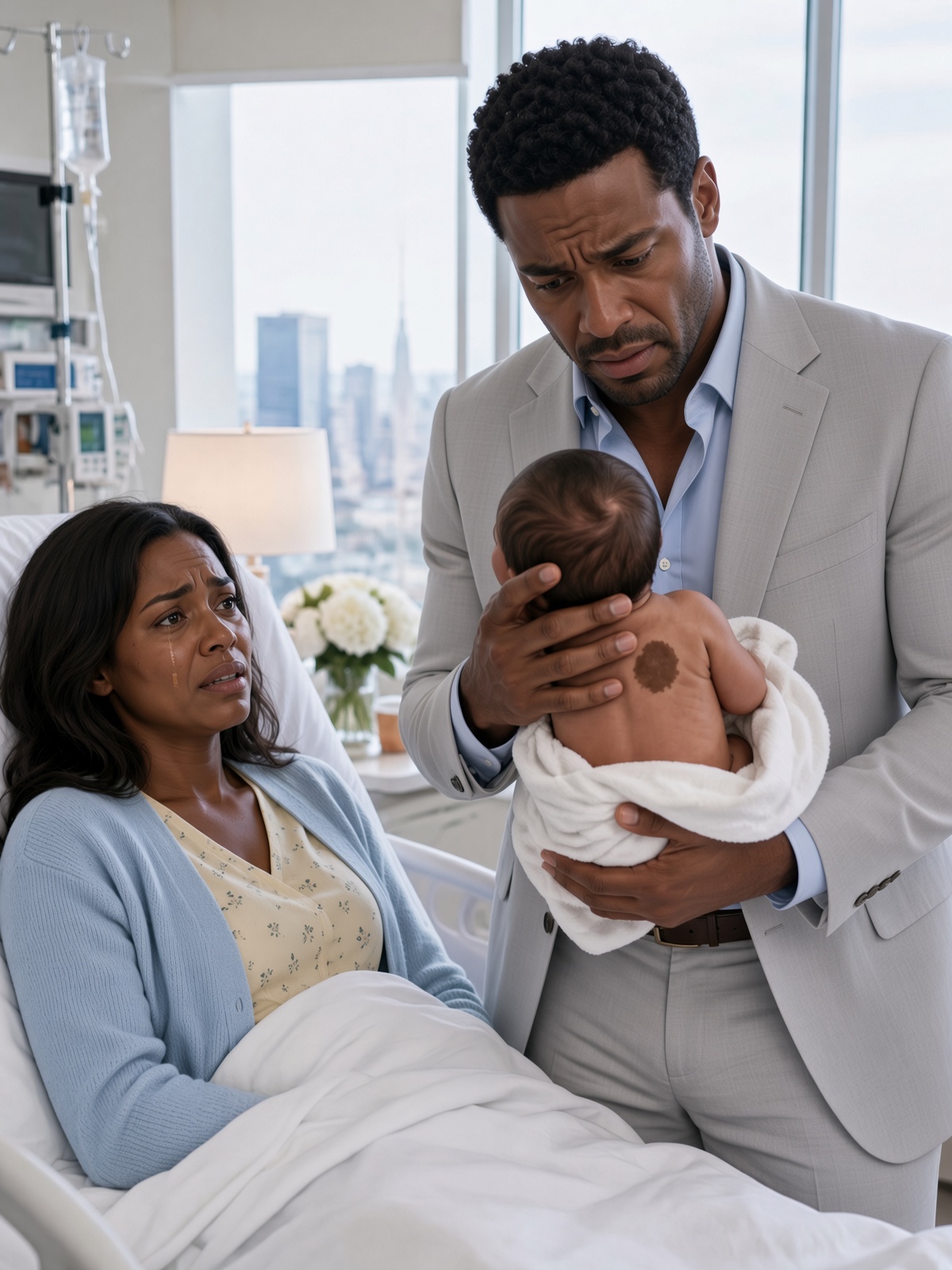 My Husband Had Begged for a Son for 8 Years… But the Moment He Held Our Baby at the Hospital, He Saw a Tiny Mark on His Back, Stopped Smiling, and Whispered, “That Boy Isn’t Mine.” What We Discovered Next Exposed a Family Secret They Had Buried for Years—and Changed Everything.