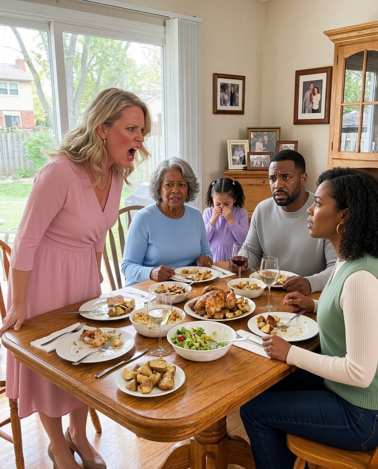My sister-in-law looked at the dinner on the table and sneered, “Looks like something scraped off a cafeteria tray. Even my kids could do better!”