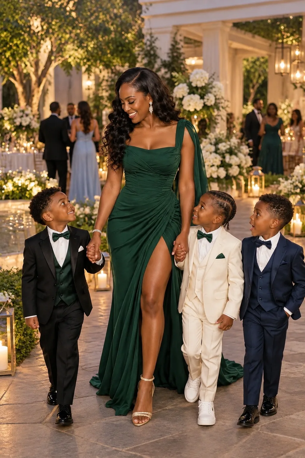 I BROUGHT MY TRIPLETS TO MY MILLIONAIRE EX-HUSBAND’S WEDDING—WHEN HIS MOTHER SAW THEIR FACES, HER CHAMPAGNE GLASS SHATTERED