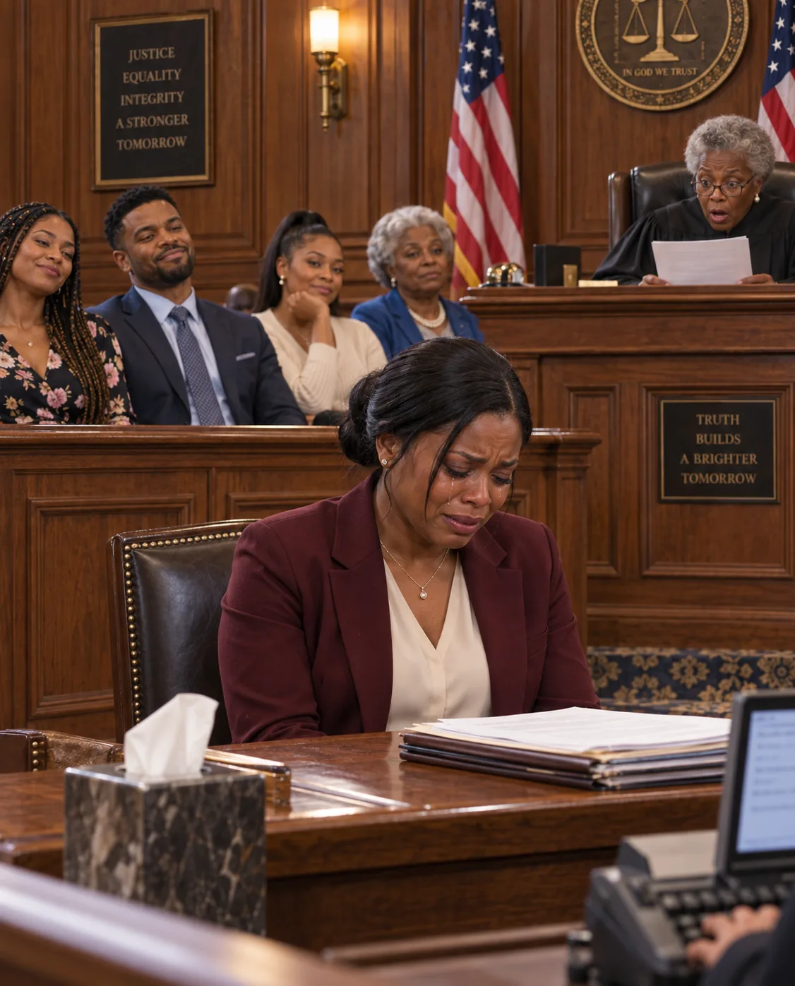 At the divorce hearing, my husband sat back with a smug smile. “You’ll never touch my money again.” His mistress added, “That’s right, honey.” His mother smirked. “She doesn’t deserve a single penny.” They had no idea what I was about to reveal.