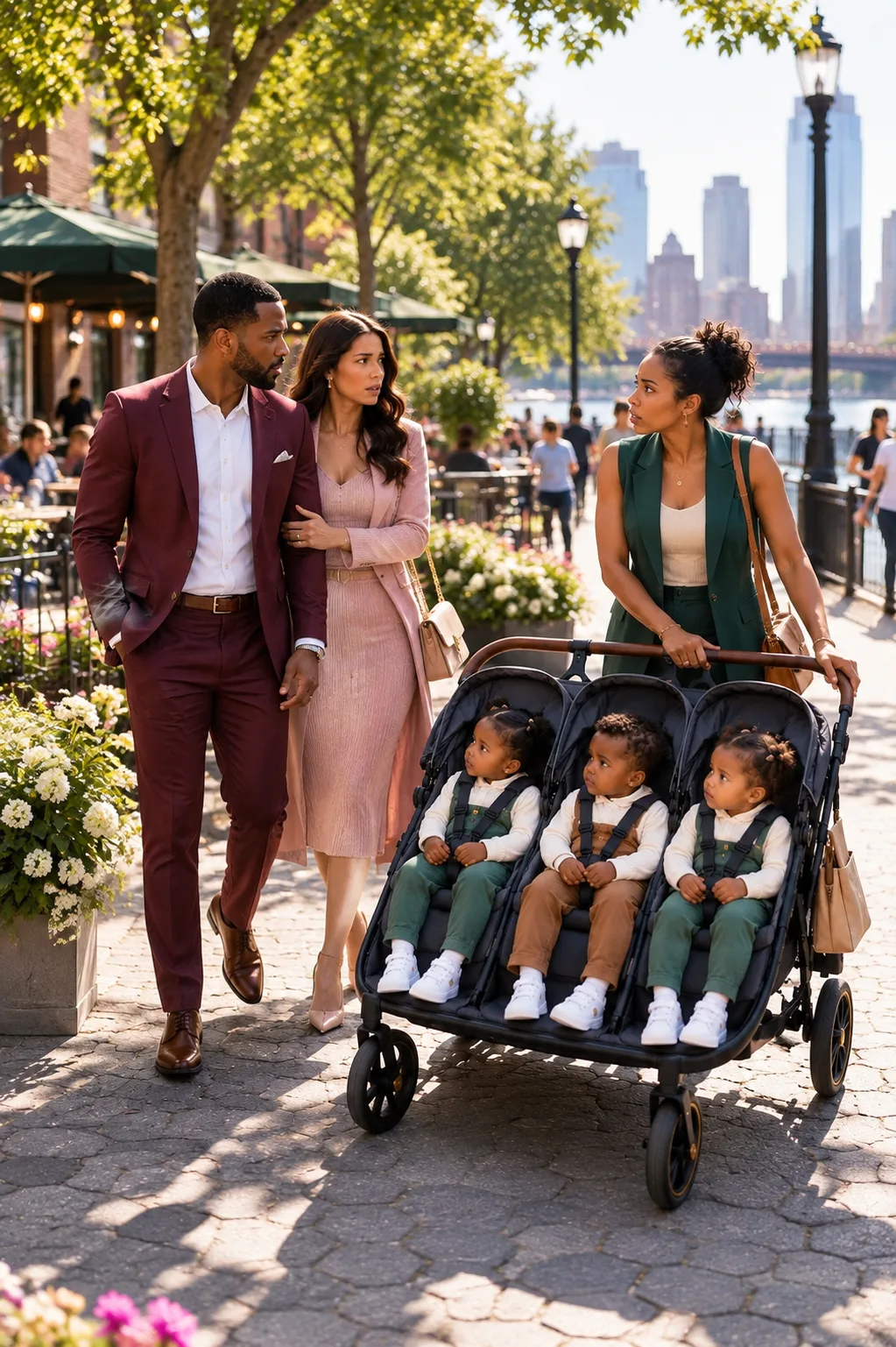 DAYS BEFORE MY WEDDING, I SAW MY EX WITH TRIPLETS—THEN ONE LITTLE GIRL LOOKED AT ME WITH MY OWN GRAY EYES