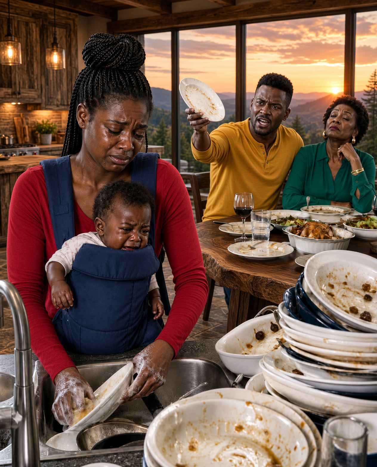 I Found My Daughter Serving Her Husband While Holding Her Crying Baby—One Phone Call Exposed Who Really Owned Everything