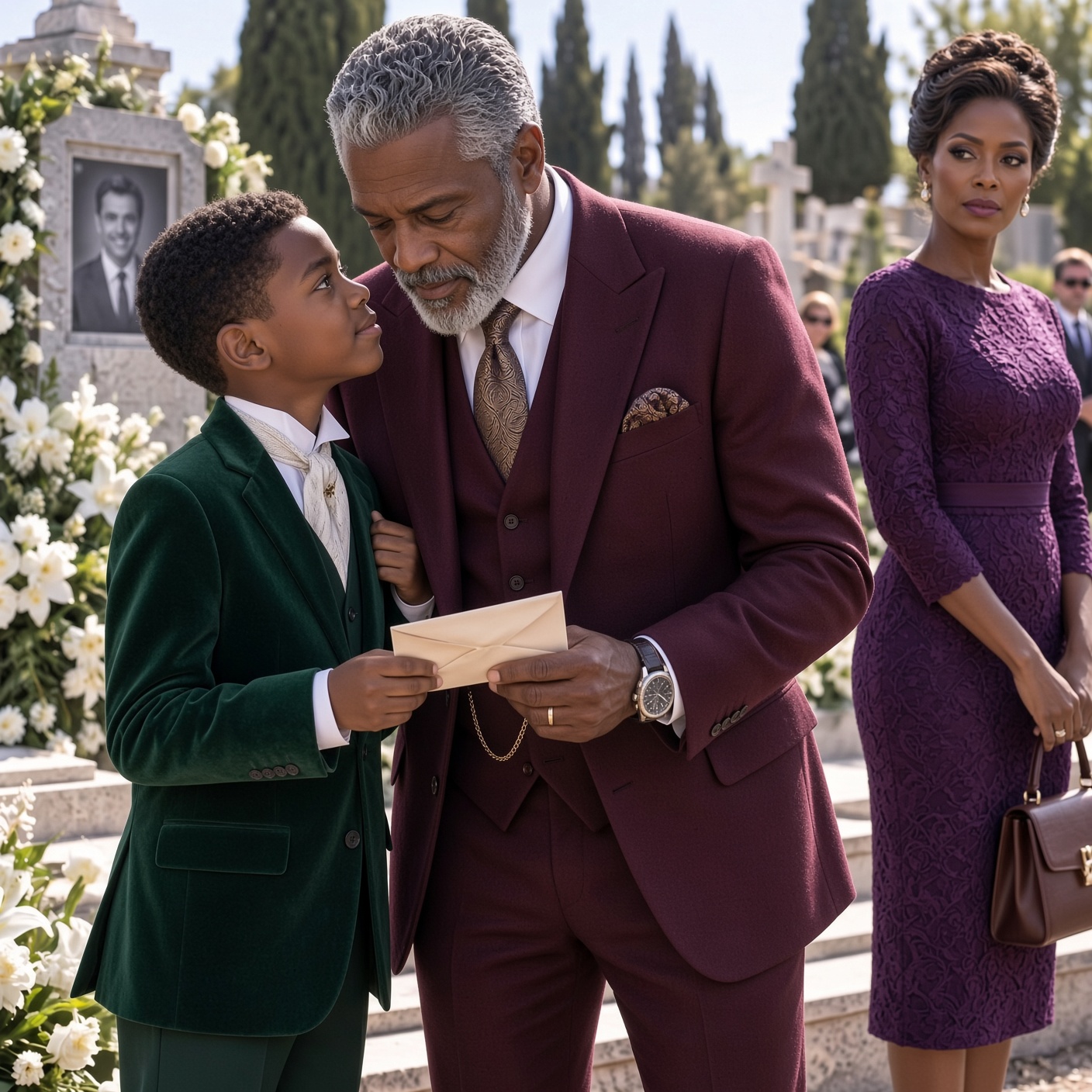 At My Son’s Funeral, a Terrified 9-Year-Old Gave Me a Secret Letter—The Birth Certificate and Tiny Key Inside Made Me Question His “Accident”