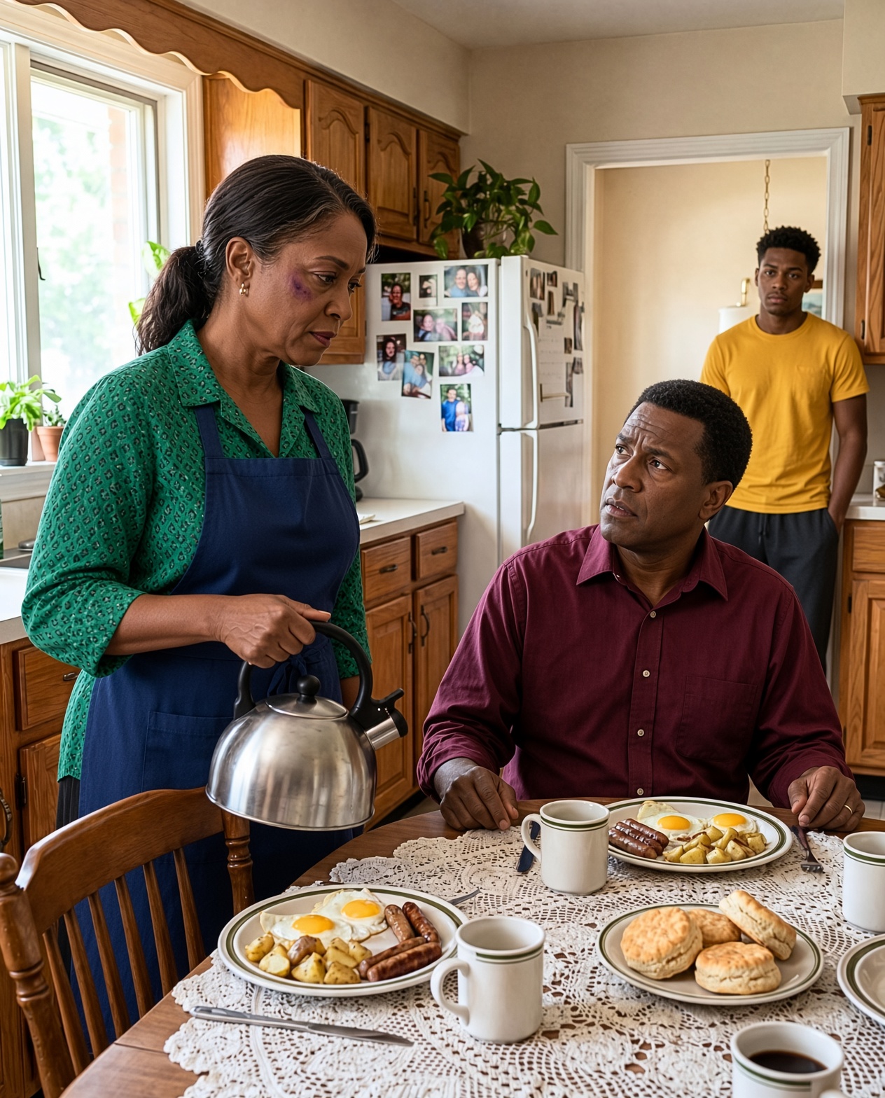 My Grown Son Hit Me for Saying No—The Next Morning, He Smiled Until He Saw Who Was Sitting at My Table
