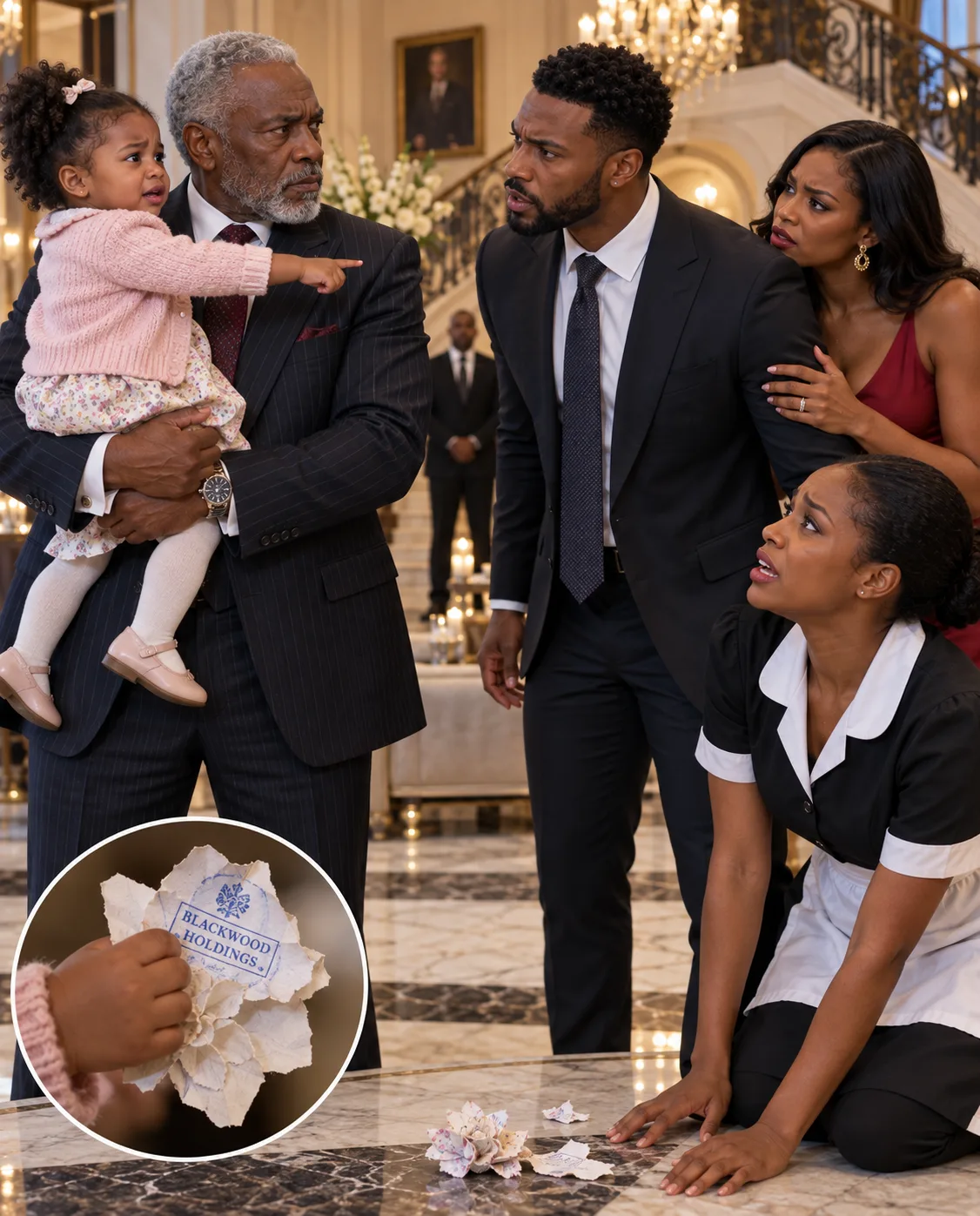 My Son Hid His Own Daughter to Impress Another Woman—Then a Blue Stamp on Her Torn Paper Flower Exposed What His Family Was Really Hiding