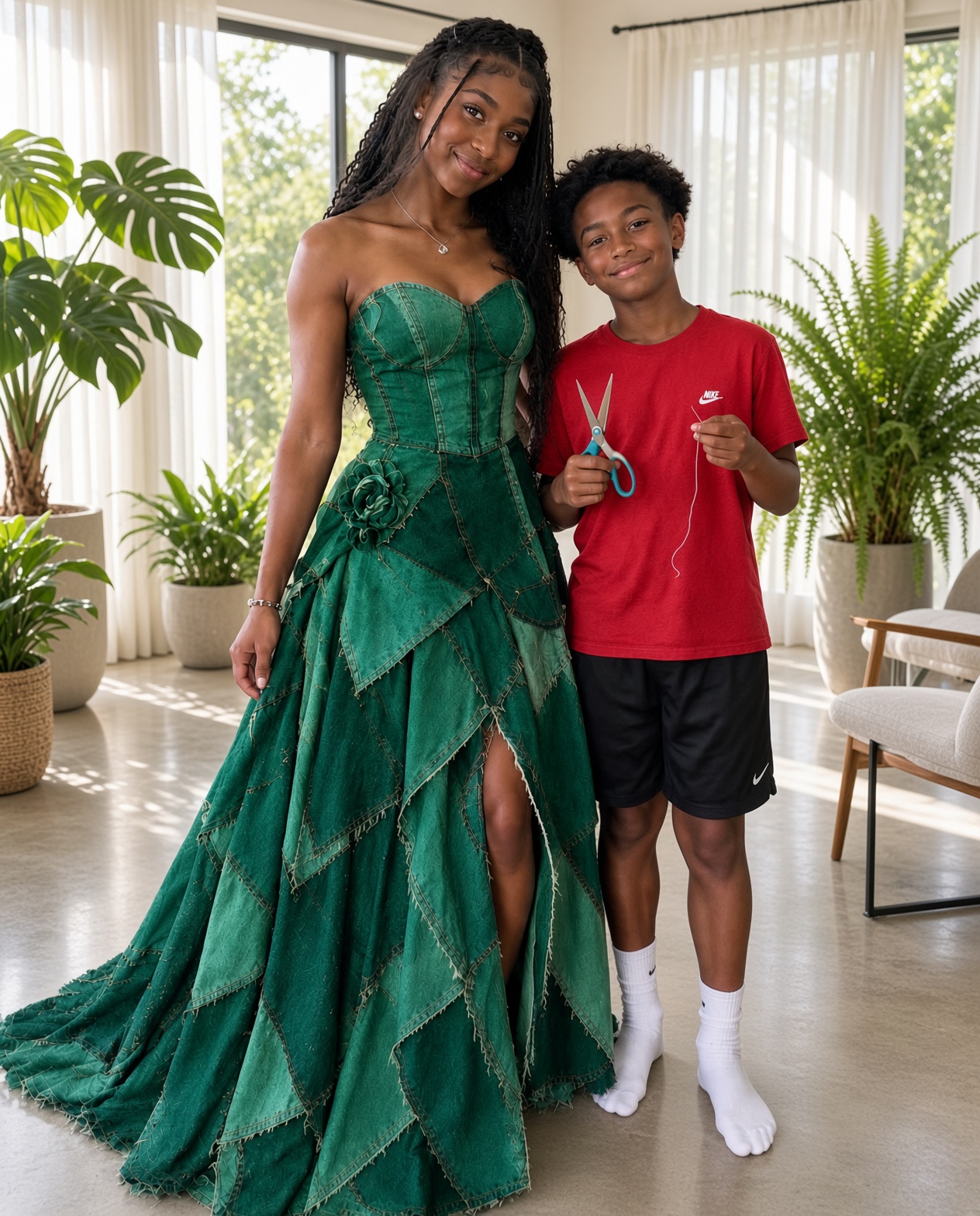 My Stepmom Mocked the Prom Dress My Brother Made From Mom’s Old Jeans—Then Her Designer Purse Exposed Everything
