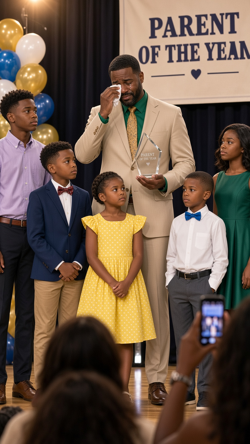 My Husband Won “Parent of the Year” for Raising Our Six Kids—Then Our 7-Year-Old Took the Microphone