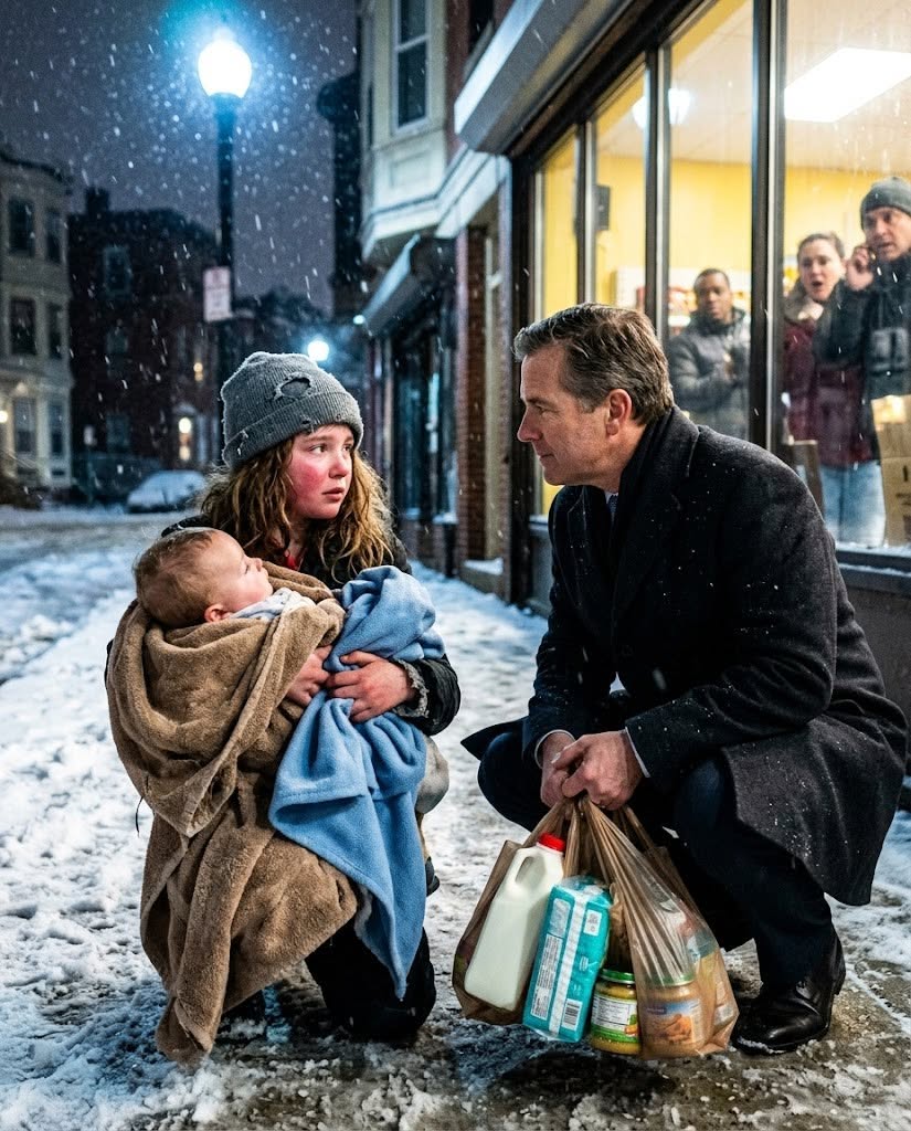 A Homeless Girl Begged a Billionaire for One Box of Milk… What He Discovered That Night Changed His Life Forever