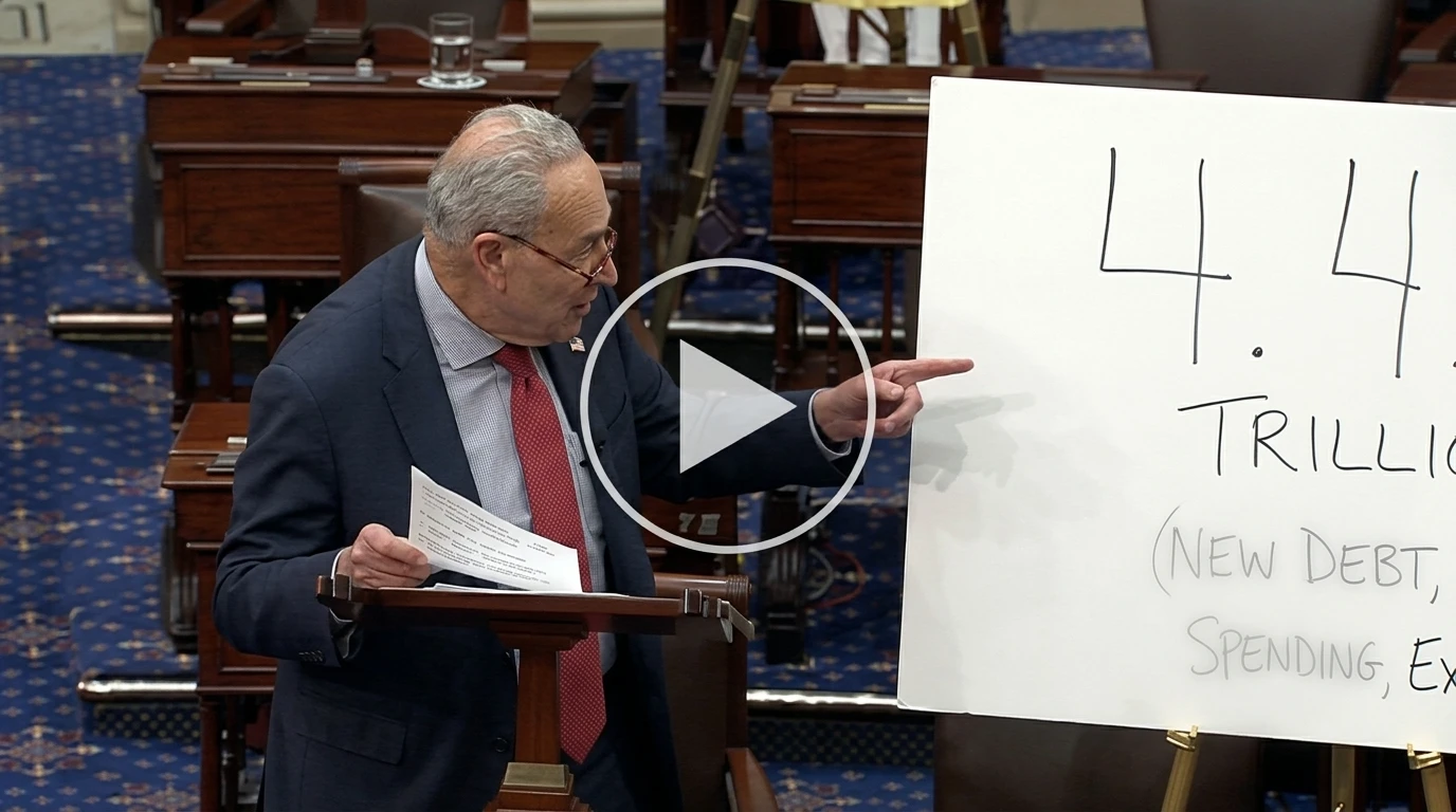 Schumer Accidentally Puts Up Wrong Poster on Senate Floor - He Just Exposed Dems REAL Plan....