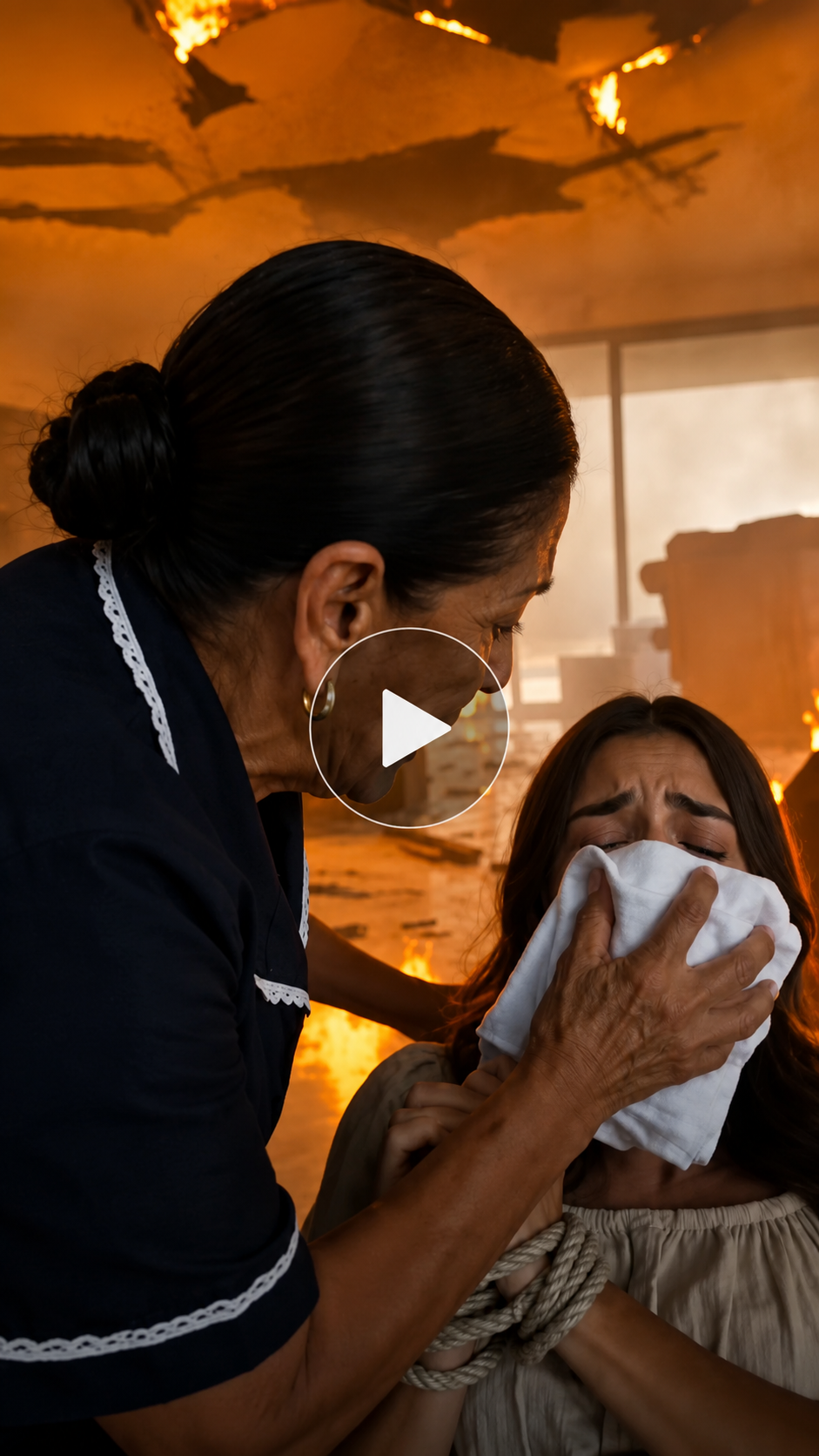 **Daniel locked his pregnant wife in a burning room… But the maid shielded herself with her body just before the explosion.**