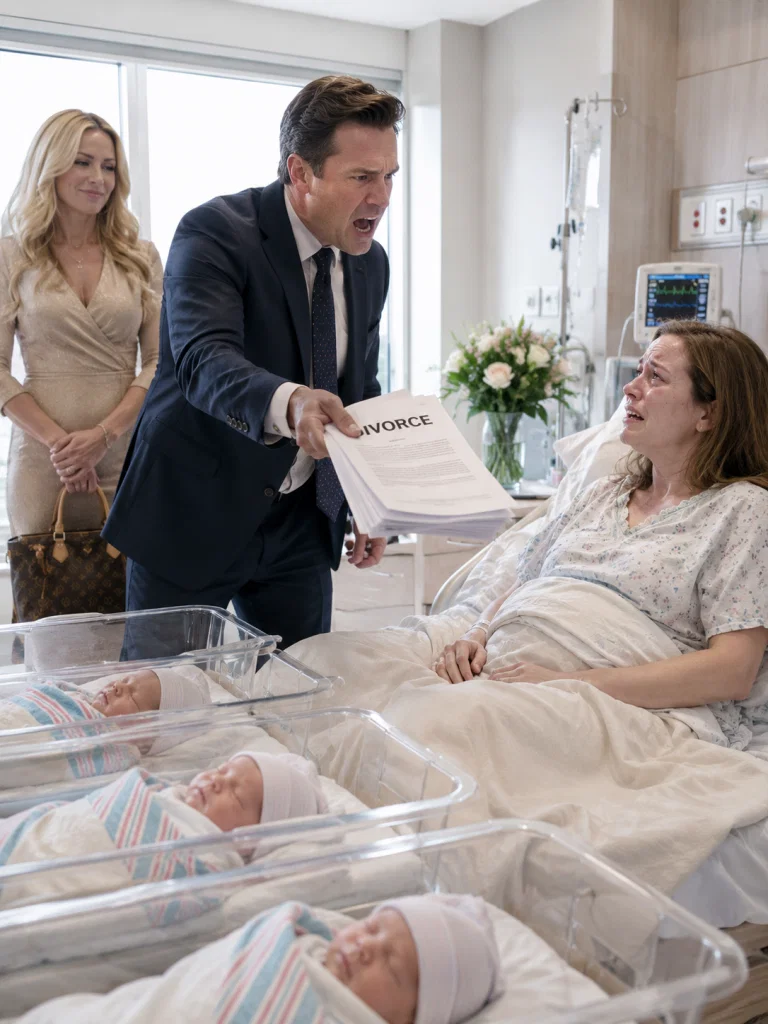 After I gave birth to our triplets, my husband walked into my hospital room with his mistress — who was proudly carrying a luxury bag 440