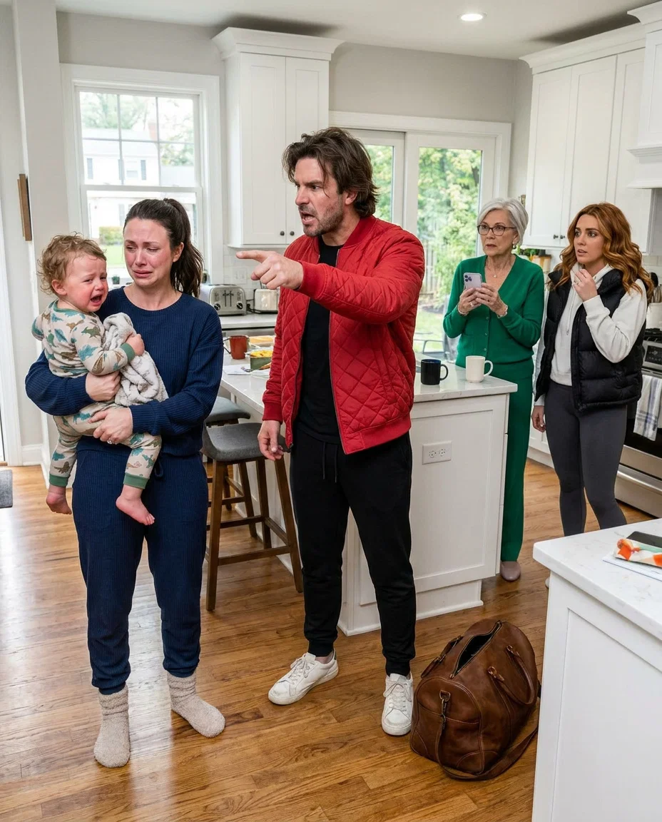 I had been gone for five days, but nothing prepared me for what I saw when I opened the door: my wife juggling dinner and our sick toddler, while my mother and sister sat nearby on their phones.