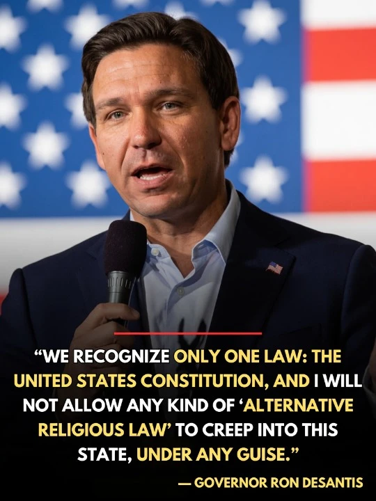 Governor Ron DeSantis is making a clear statement about the rule of law in Florida