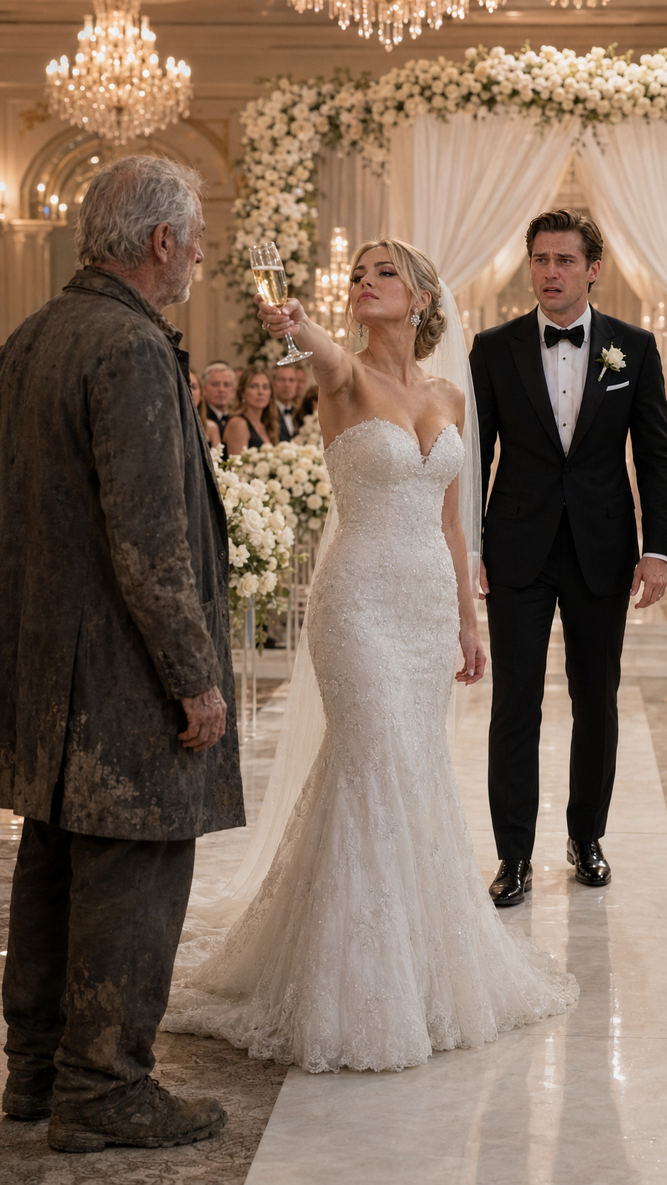 She Humiliated A “Beggar” At Her Billionaire Wedding—Then The Groom Called Him Dad And Ended The Marriage