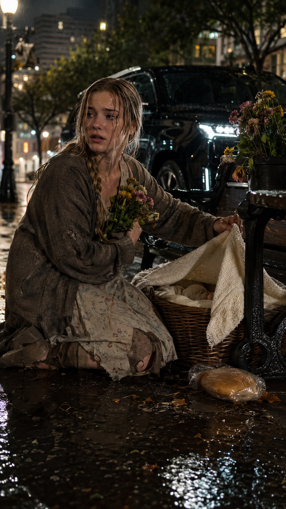 A Homeless Flower Seller Guarded A Basket In The Rain—Then The Richest Family In San Antonio Saw What Was Inside.