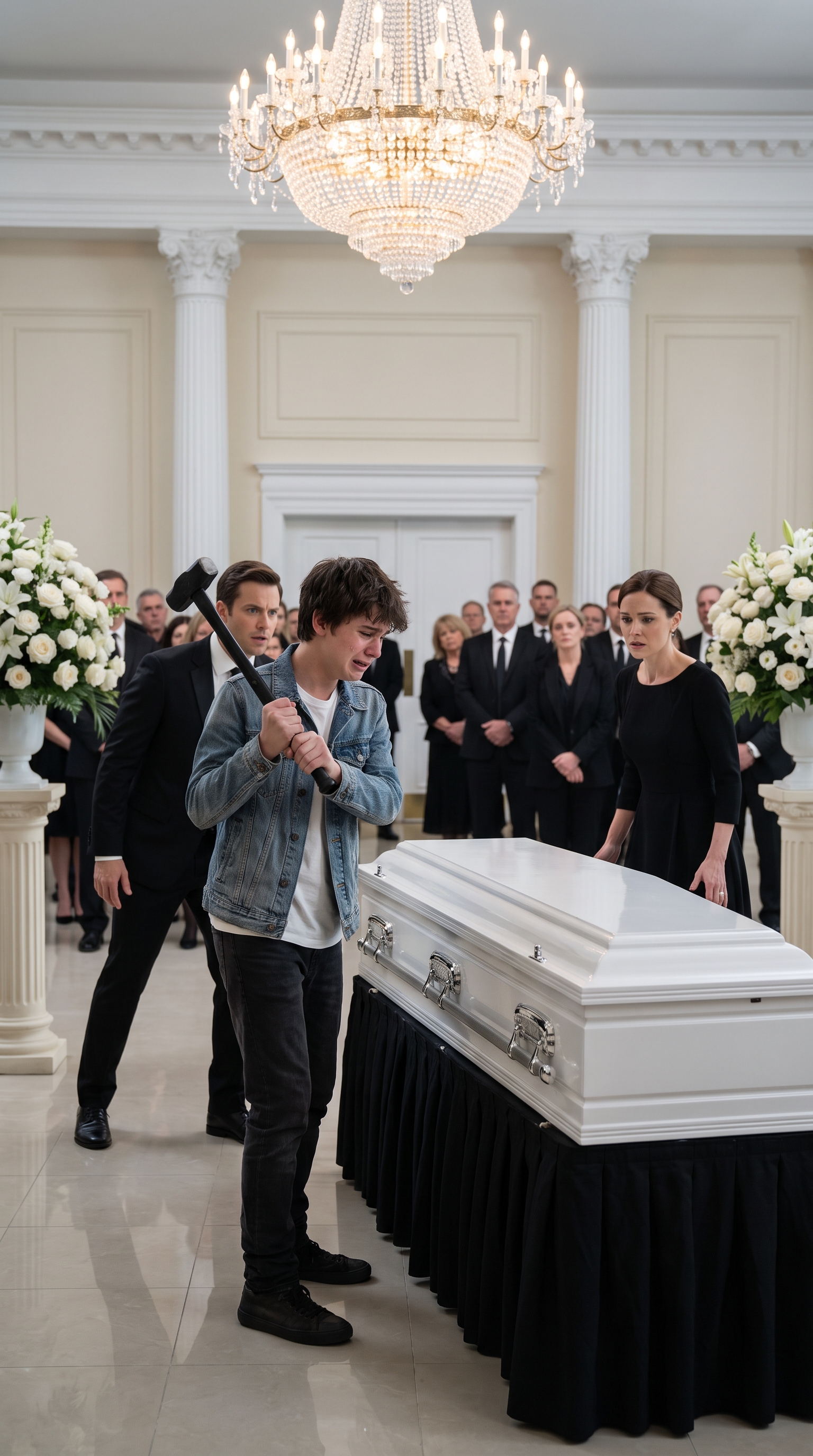 THE BOY WHO BROKE THE CASKET AT HIS FATHER’S FUNERAL
