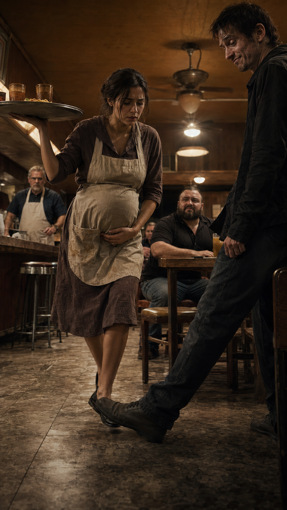 They Tried To Humiliate The Pregnant Waitress In Front Of The Whole Diner—Then A Silver Bracelet Hit The Floor.