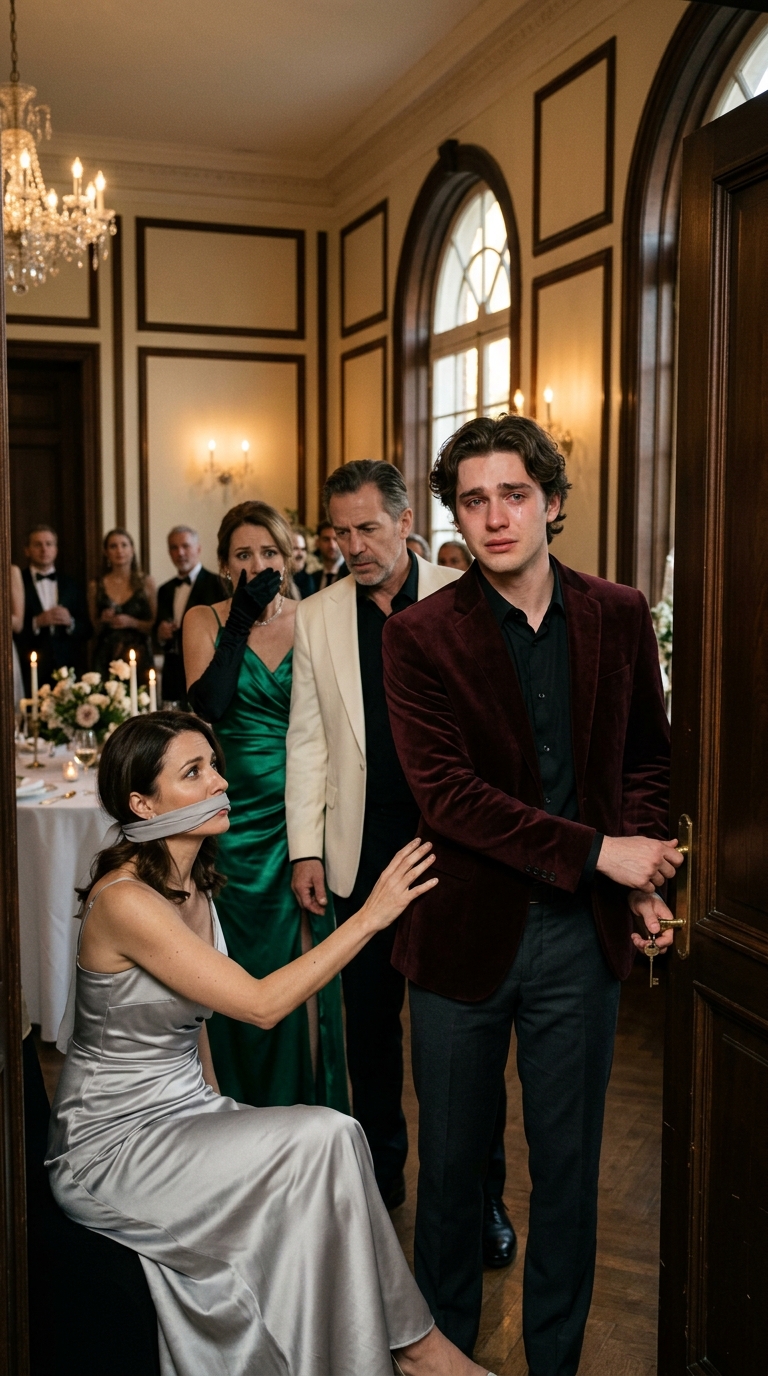 THE WOMAN BEHIND THE BALLROOM DOOR.