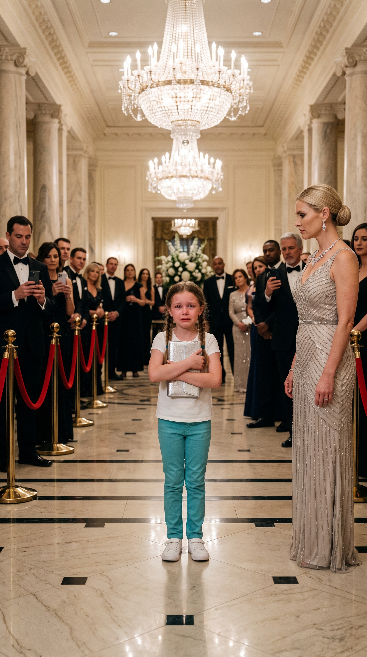 THE BILLIONAIRE SOCIALITE TRIED TO RIP A SILVER CLUTCH FROM A CRYING GIRL—THEN THE CHILD SAID HER DEAD MOTHER HID THE PROOF INSIDE