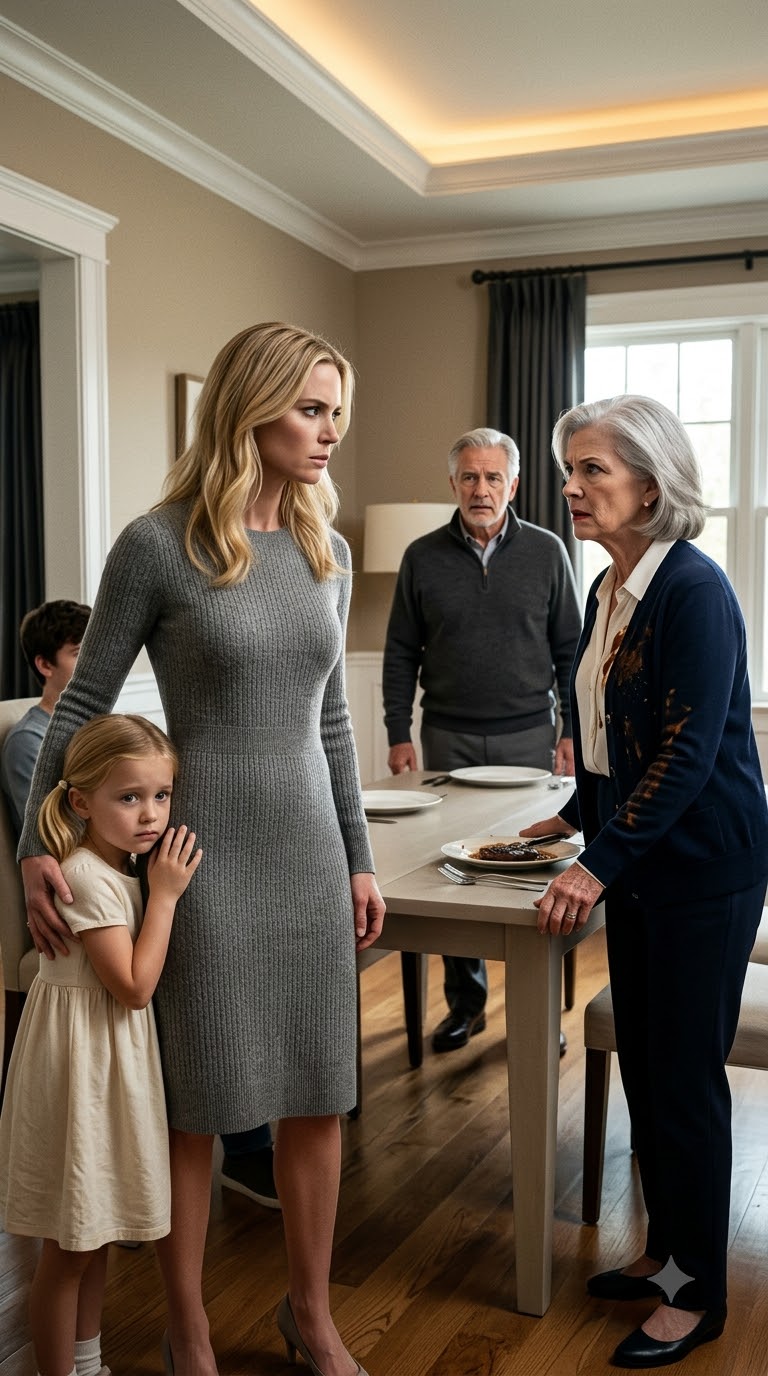 SHE SERVED HIM A BURNT STEAK—THEN CLAIRE EXPOSED WHY LILY WAS CRYING.