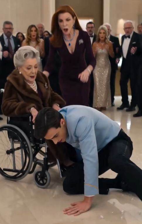 PART 2: The wheelchair slammed sideways across the marble floor with a violent crash.