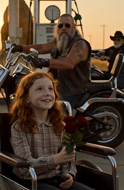 🎬PART 2:The Entire Biker Gang Went Silent When a Little Girl in a Wheelchair Rolled Up to Their Leader… Then He Saw the Flowers in Her Hands