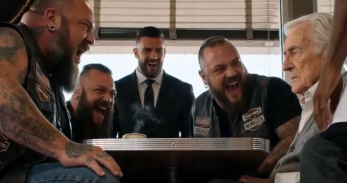 PART 2: “Look at him!” the biker leader roared.