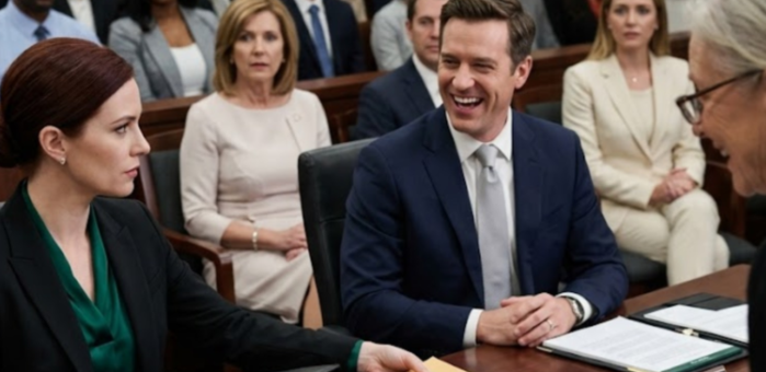 Ten minutes into our divorce trial, my lawyer husband stood in a packed Atlanta courtroom, laughed in my face, and demanded half of my $12 million company plus the sacred trust my late father left me while my own mother and sister sat behind him smiling like they had finally watched me break