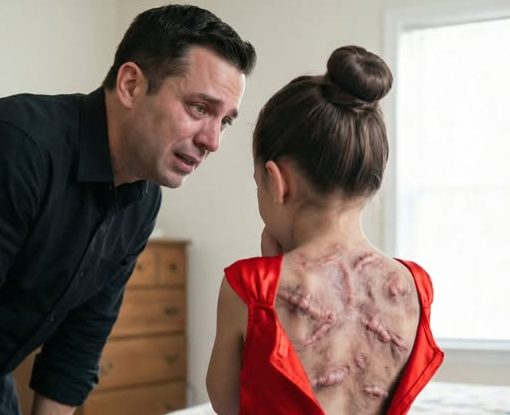 Full part: My 8-year-old daughter sent me a text saying, “DAD, COME TO MY ROOM. JUST YOU.”—then she turned around and showed me the handprints covering her back. I thought I was taking her to a piano recital that day, until one terrifying secret exposed the people she had been afraid of all along…