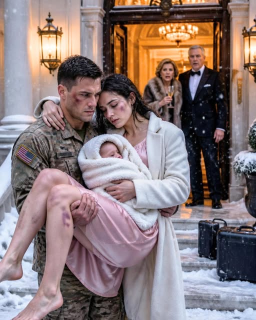 After 18 Months Overseas, I Came Home During a Blizzard and Found My Wife Freezing on the Porch with Our Baby in Her Arms. “Your Parents Threw Us Out,” she whispered
