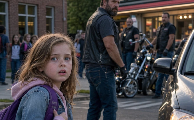 # The Bikers Stopped Traffic For A Little Girl Nobody Came To Help. Then Her Final Words Revealed Why The Whole School Had Been Waiting For Her. NVP
