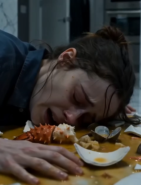 My mother-in-law forced me to cook a 10-course banquet for her friends just three days after my brutal emergency C-section. “You didn’t even push, you just took the easy way out. Stop acting like you actually gave birth,” she sneered, watching blood and infection soak through my surgical dressing. My husband agreed, locking my painkillers in the safe so I wouldn’t “get addicted.” They left me burning with a 104-degree sepsis fever to drink wine on the patio. As I finally collapsed, shattering the glass dining table, my husband’s wealthy boss walked through the front door.