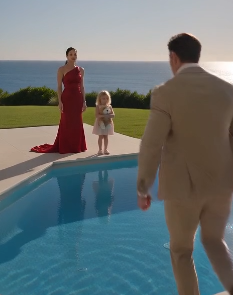 The Red Dress by the Sapphire Pool