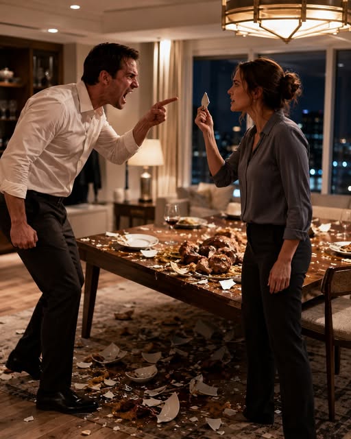 Just three days after our wedding, my husband nearly sent the dining table flying with one vicious k because dinner was served a little late