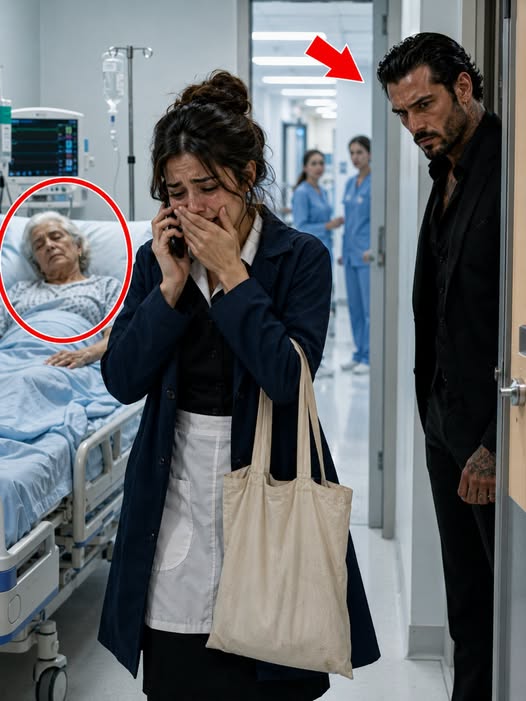 THE MAFIA BOSS FOLLOWED HIS MAID WITHOUT HER KNOWING—THEN SAW HER CRYING BESIDE A HOSPITAL BED