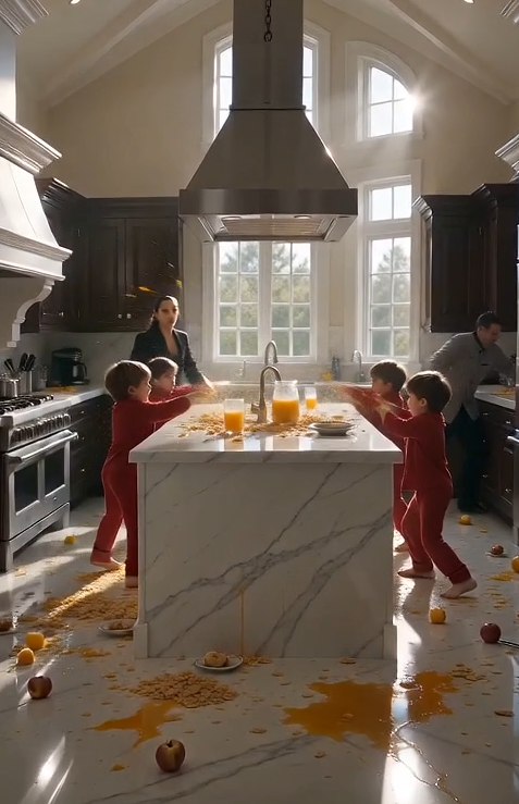 The mafia boss expected his new nanny to quit before dinner, but when she calmly asked his terrifying quadruplets one question, the entire kitchen went silent