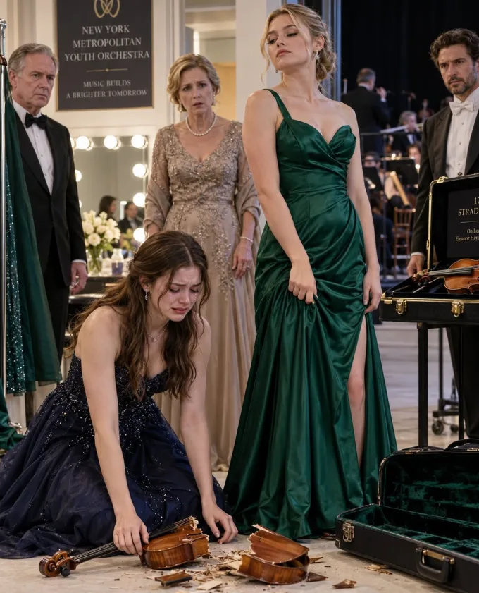 MY SISTER SNAPPED MY EIGHTY-THOUSAND-DOLLAR HEIRLOOM VIOLIN ACROSS HER KNEE TO STEAL MY DRESS BEFORE MY BIGGEST SOLO—TWENTY MINUTES LATER, SHE REALIZED I HELD THE NINE-MILLION-DOLLAR STRADIVARIUS AND HER ENTIRE FUTURE IN MY HANDS