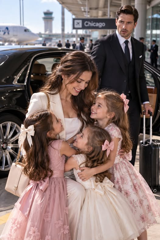 The Billionaire Left Me With Nothing On Our Anniversary Because He Believed A Dirty Lie, But Five Years Later In First Class He Met The Three Identical Daughters He Threw Away
