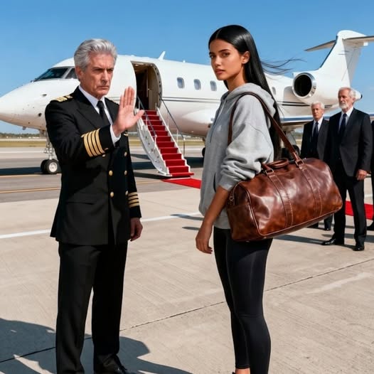 The flight crew lined up to block her from boarding the private jet—smirking, questioning her credentials, and treating her like a gate-crasher