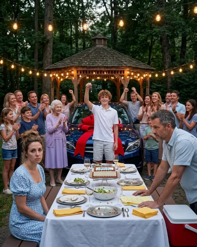 During dinner, my father raised his glass with a proud smile. “Congratulations, son. These are the keys to your new car