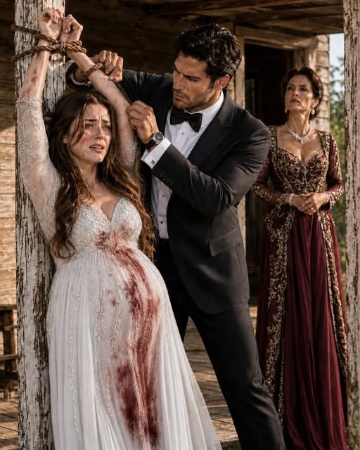 Every morning in our rundown Texas rental, my husband dragged me to the backyard, tied my hands to the porch pillar, and lashed my pregnant belly while yelling, “All you make is worthless daughters—you’re a broken wife!”