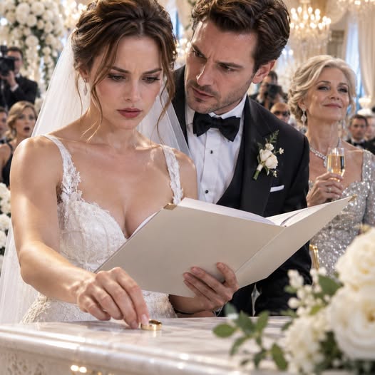At my wedding altar, I opened the folder Adrian had slipped beneath our marriage license and found an irrevocable proxy giving him control of every share I owned