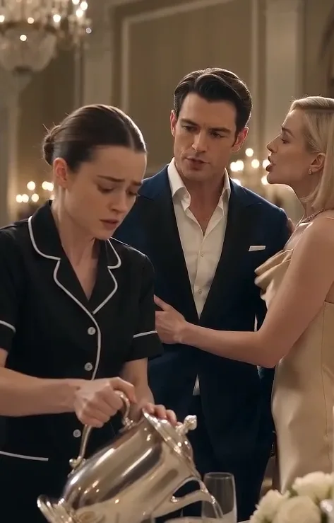 THE MAFIA BOSS WATCHED ME SERVE HIS ENGAGEMENT DINNER IN COMPLETE SILENCE—THEN HIS FIANCÉE SAID, “SHE LOST HER VOICE IN THE MUSIC ROOM,” BEFORE HE EVEN ASKED WHY MY THROAT WAS BRUISED
