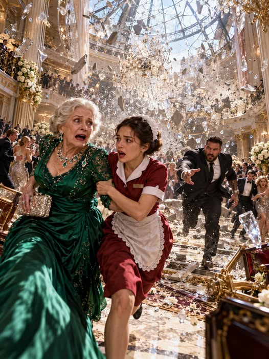The Grand Ballroom Dome Collapsed—Then a Poor Waitress Risked Everything to Save the Mafia Boss’s Mother