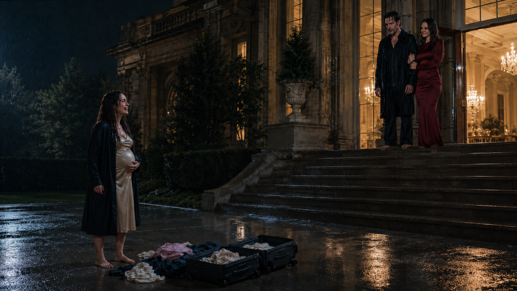 THE SUITCASE IN THE RAIN