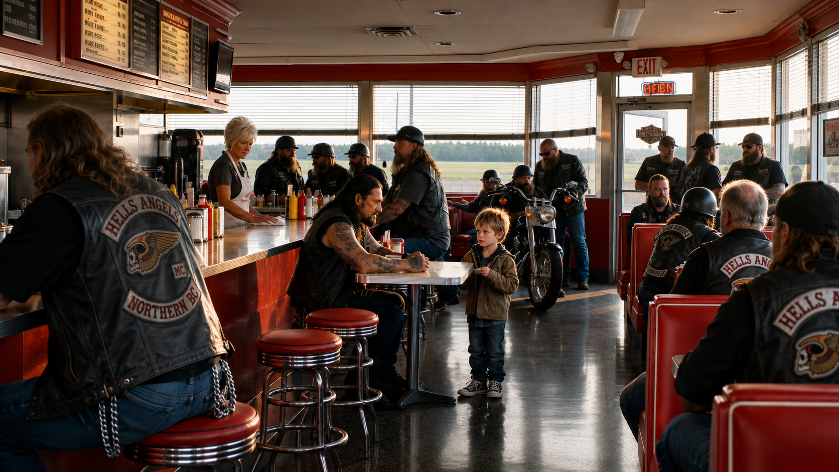 HE WALKED INTO A BIKER BAR AT EIGHT YEARS OLD. ALONE. HOLDING A PHOTOGRAPH.