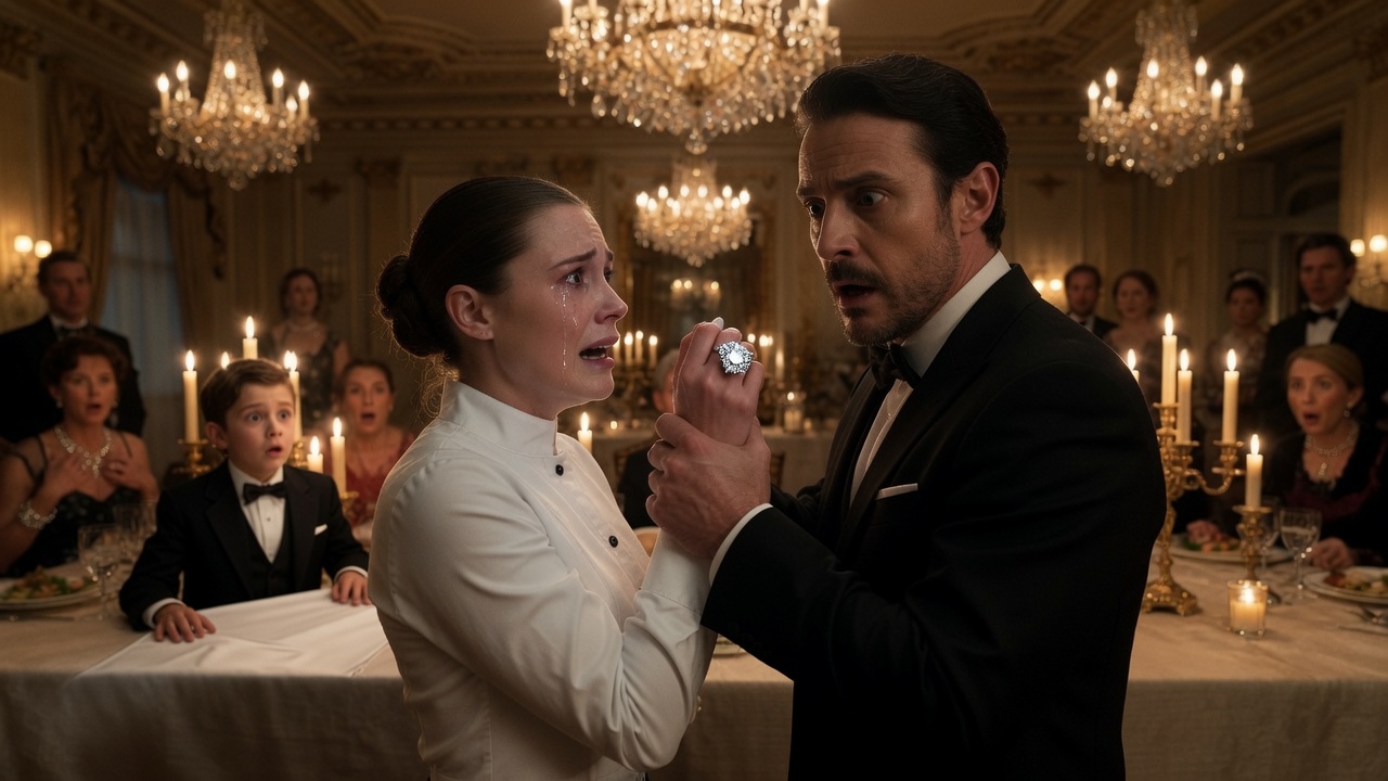 THE RING AT THE DINNER TABLE