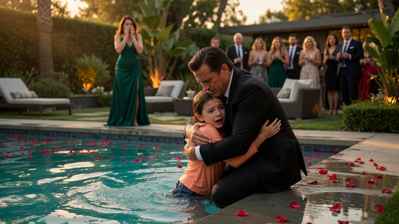 SHE PUSHED MY DAUGHTER INTO THE POOL. WHAT HAPPENED NEXT SILENCED EVERY GUEST.
