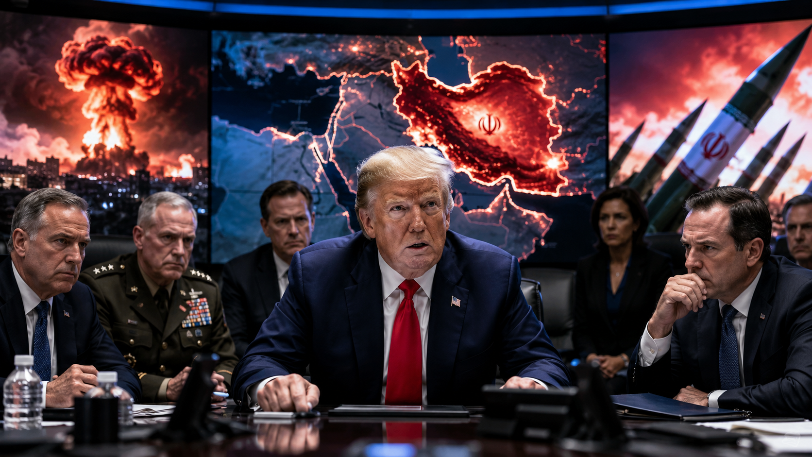 TRUMP SUMMONS WAR TEAM TO SITUATION ROOM — IRAN’S STRAIT ATTACKS PUSH U.S. TOWARD A WIDER WAR