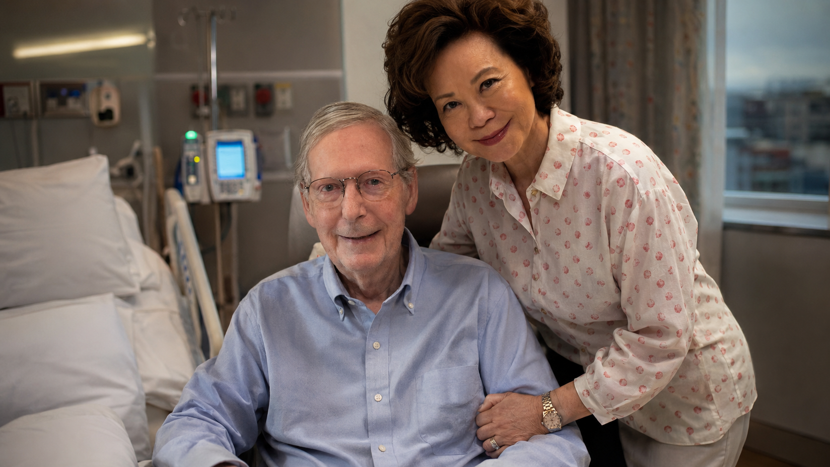 MITCH MCCONNELL HOSPITAL PHOTO SURFACES — THIS WAS NEVER MEANT TO GET OUT